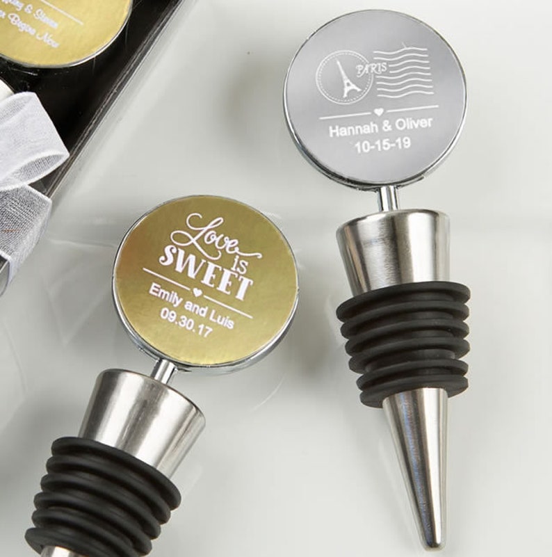 2096 Personalized Gold or Silver Wine Bottle Stopper Etsy