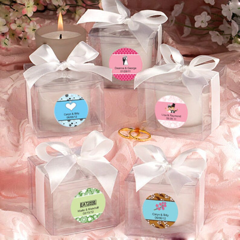 2096 Personalized Votive Candle Wedding Party Favors Etsy