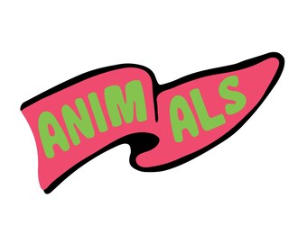 DIGITAL FILE Party Animals Flag Graphic Tee Design