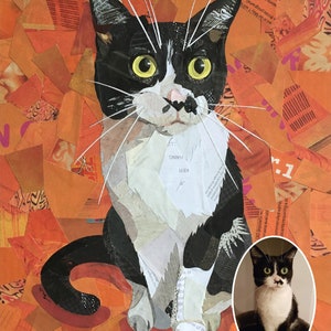 8x10 Custom Cat Pet Portrait Collage image 4