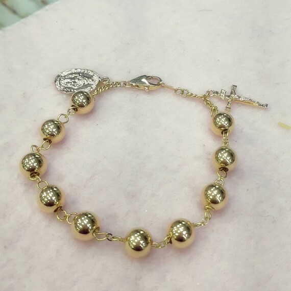 Gold rosary shop bracelet