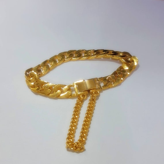 Exclusive 24k Solid Gold Bracelet Hand made 84 Gram by