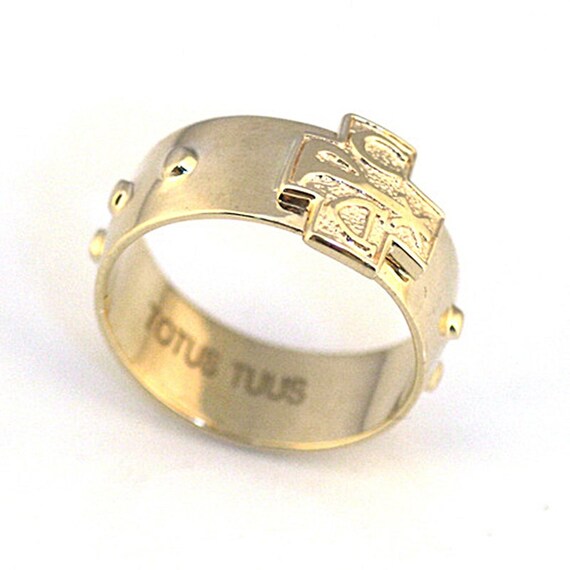 14k Solid Gold Alpha \u0026 0mega Ring by Estherleejewel | Etsy
