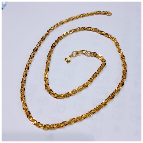 24k solid gold chain necklace Etsy