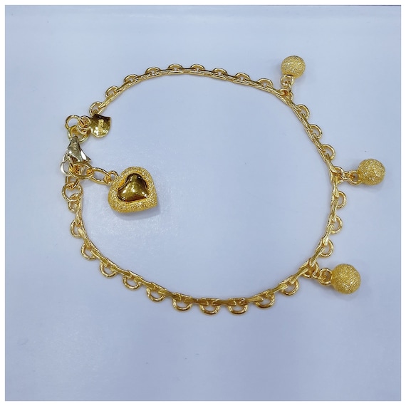 24k solid gold bracelet pure gold | Etsy