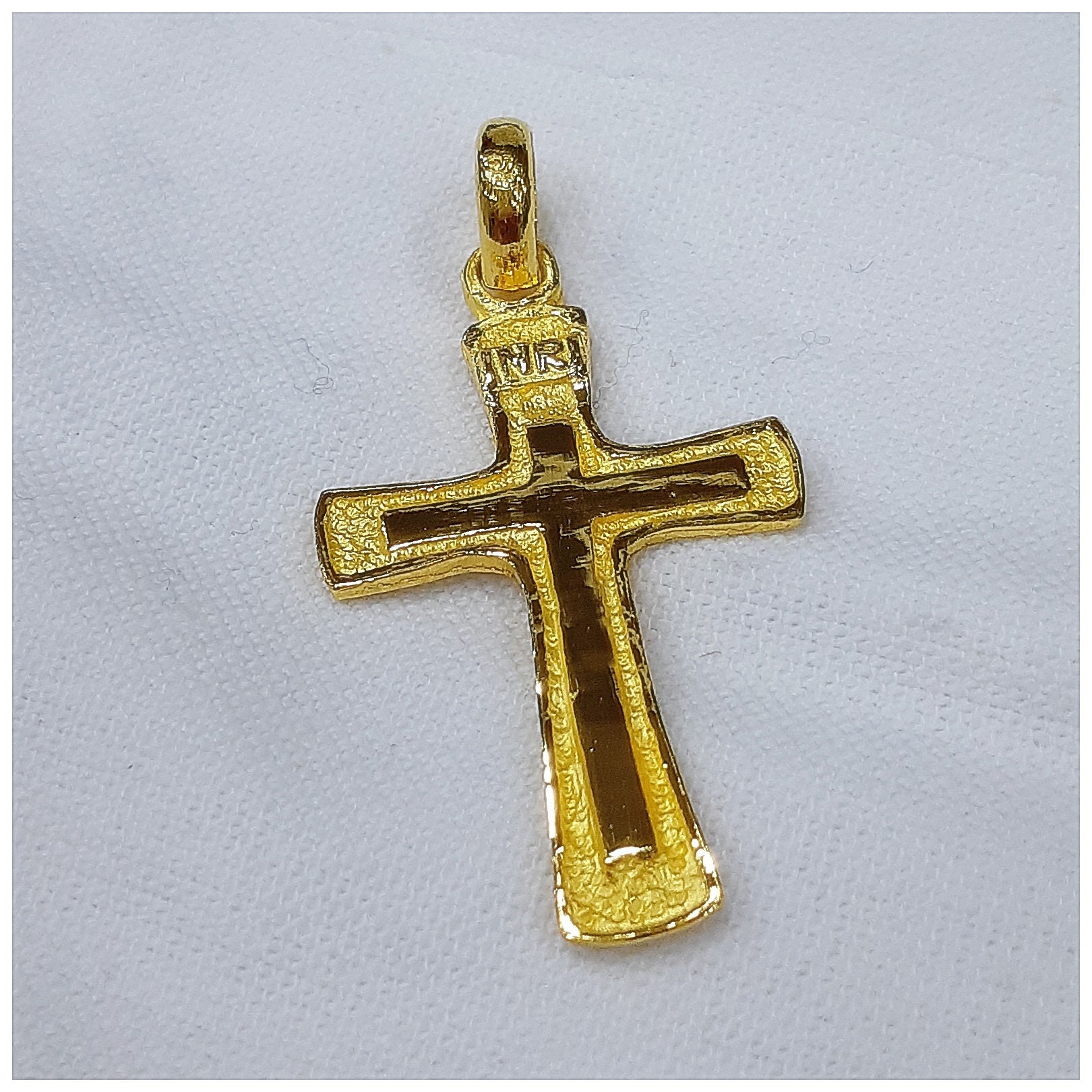 24k Solid Gold Cross Pendant 999 Crucifix Men s Cross by