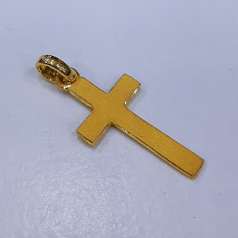 24k Solid Gold Cross Pendant Pure Gold by Estherleejewel Etsy Australia