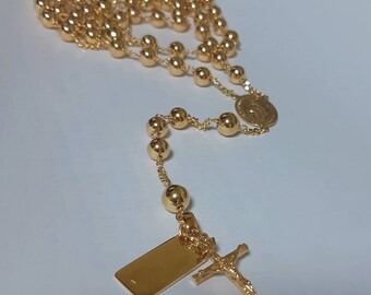 Gold Rosary Necklace - Etsy