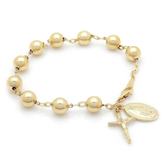 gold rosary bracelet