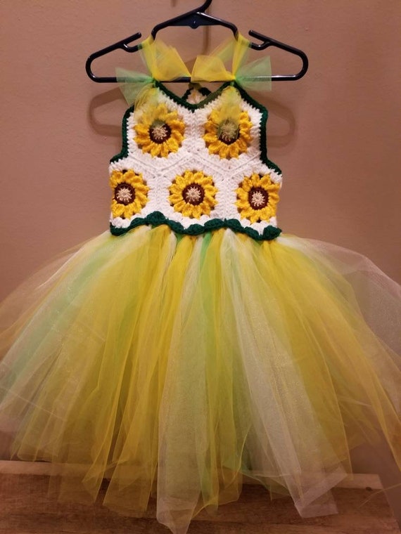sunflower tulle dress
