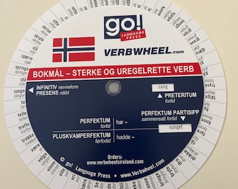 Norwegian Irregular Verb Wheel/ Bokmål- Steele Og Uregelrette Verb