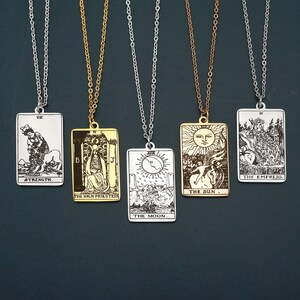 Tarot Necklace Tarot Card Necklace 