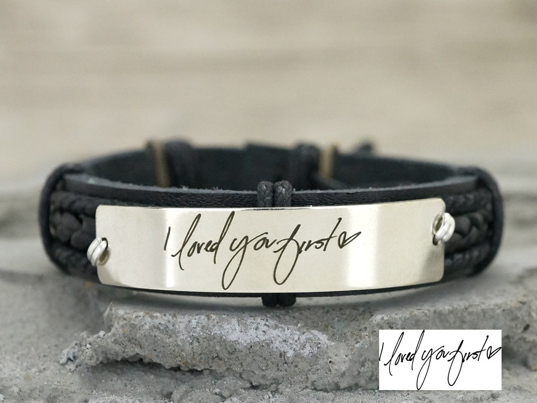 I Love You Bracelet Signature Bracelet Actual Handwriting Etsy