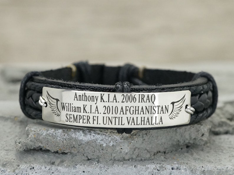 Memorial Bracelet Military for Men in Memory of Bracelet | Etsy