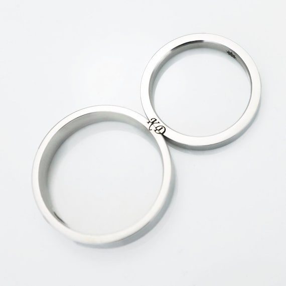 Initial Matching Name Ring Custom Sun and Moon Couple Ring - Etsy