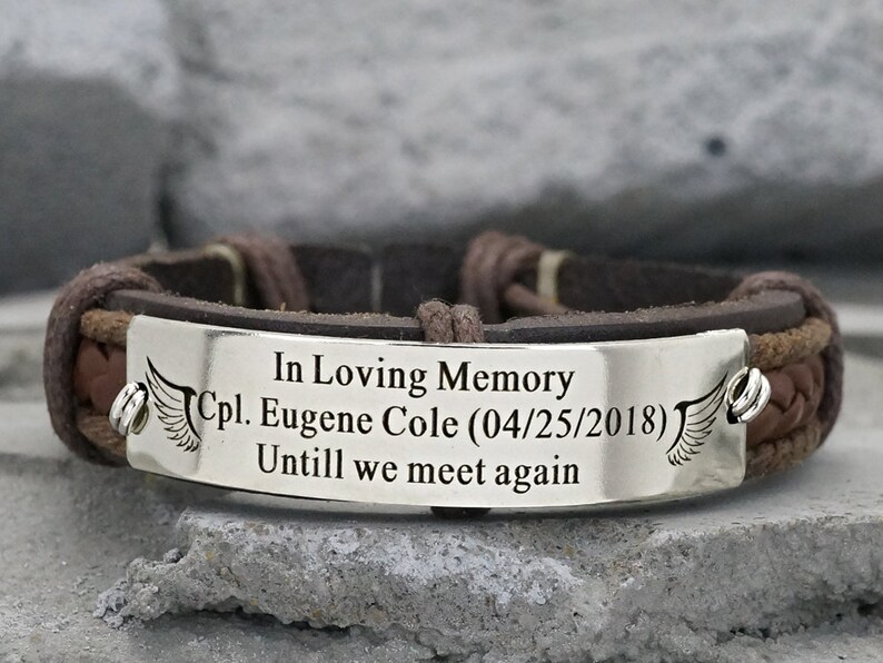 Memorial Bracelet Military for Men in Memory of Bracelet Etsy