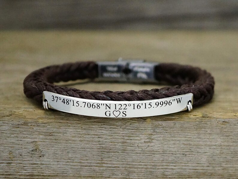 Coordinates bracelet for couples Clearance