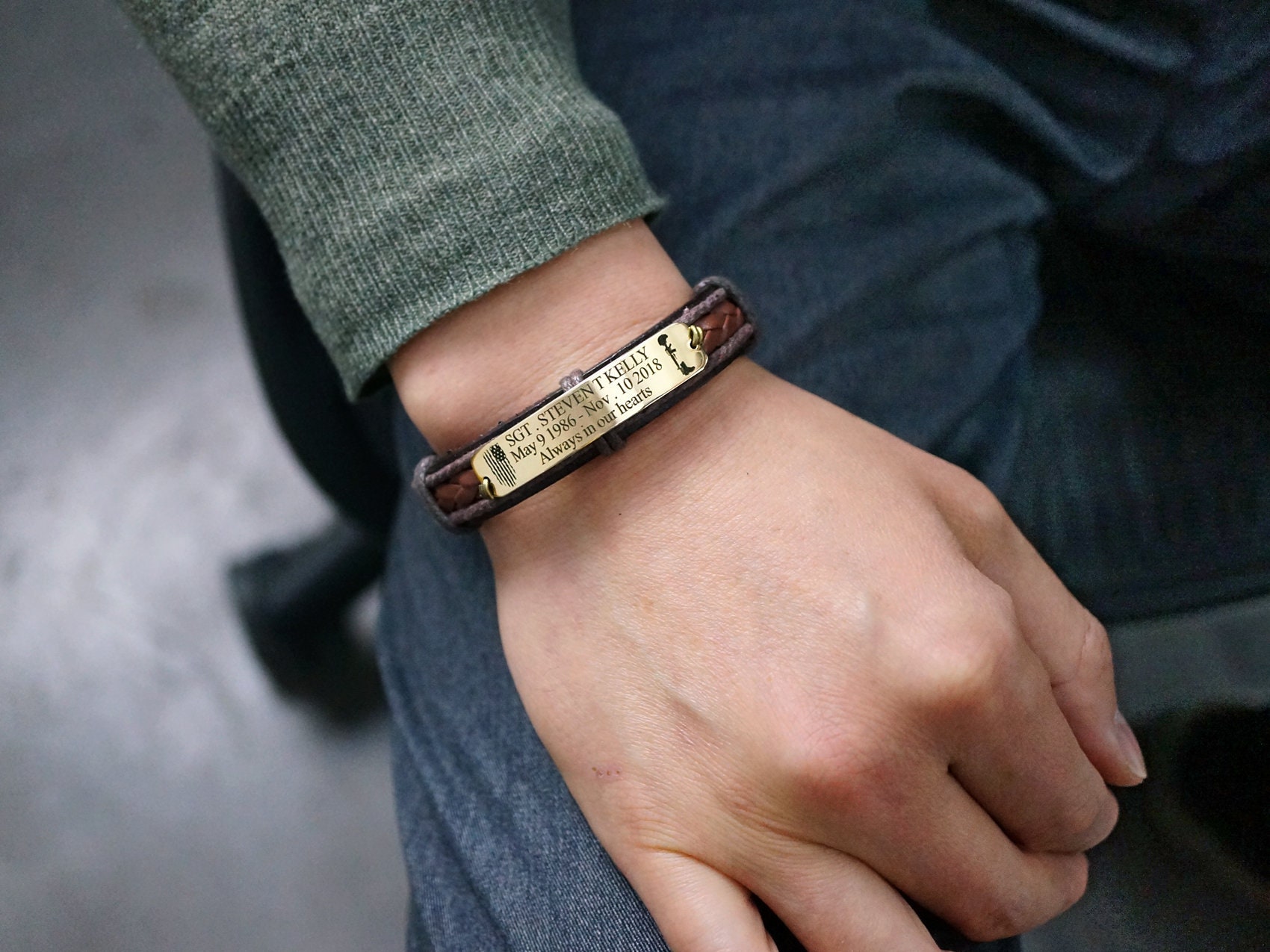 Memorial Bracelet Military for Men In Memory of Bracelet Etsy