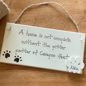 Cavapoo Gift, Personalised wooden plaque for Cavapoo owner, dog lover gift