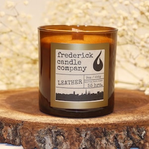 Luxury Soy Candle, Leather Fragrance, Mens Votive Collection, Mens, Masculine, Minimalist, wood wick, gift for him, winter decor, hygge