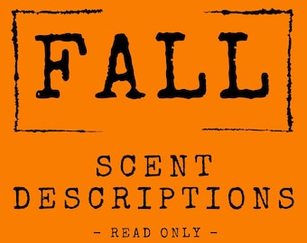 Fall Scent Descriptions