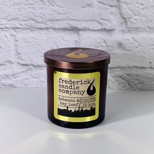 Luxury Soy Candle, Tobacco & Bay Leaf, Mens Votive Collection, Mens, Masculine, Minimalist, wood wick, gift for him, spring decor, hygge