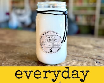 32 oz Soy Mason Jar Candle, Choose Your Scent, Hygge, Minimalist, Container Candle, Rustic, BOHO, Loft, All Natural, Bath