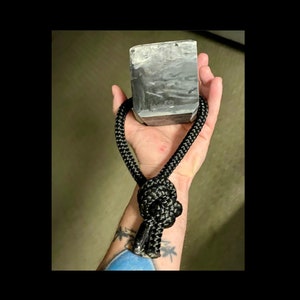 SOAP ON A ROPE, Black Pepper Bergamot, Masculine Moisturizing Shea Butter Hemp Milk Soap, Handmade, Essential Oils, Natural, Gift for Him