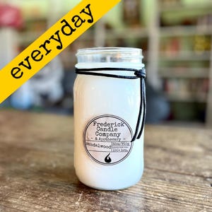 32 oz Soy Mason Jar Candle, Choose Your Scent, Hygge, Minimalist, Container Candle, Rustic, BOHO, Loft, All Natural, Bath