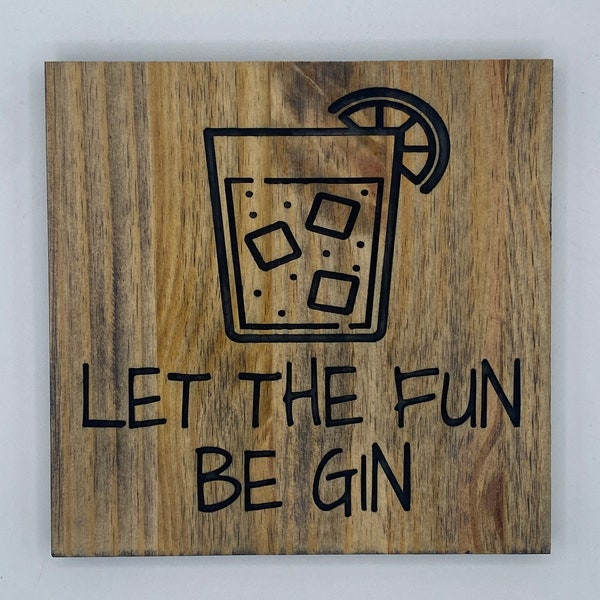 Autocollant Mural Déco Let The Fun Be Gin Wickedstickers