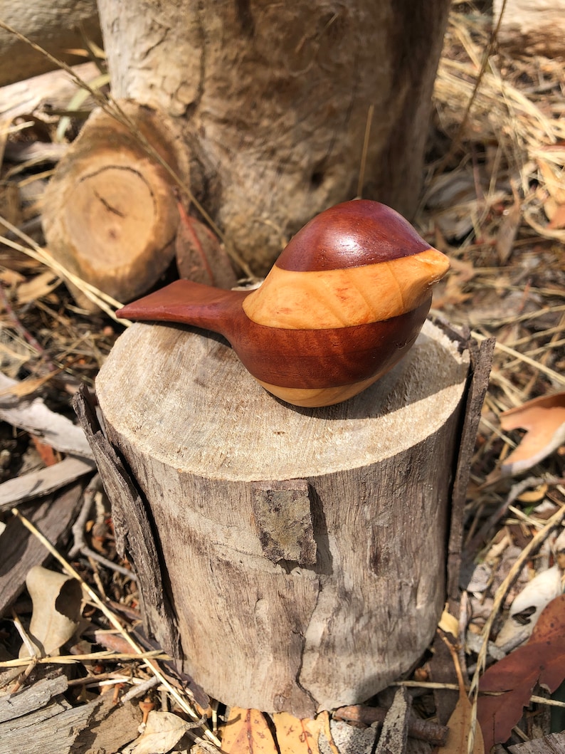 Hand Carved Wooden Comfort Birds Etsy