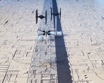 Death Star Trench Run GripMat Perfect for Star Wars X-Wing Battle of Yavin Scenario