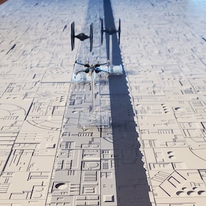 Death Star Trench Run GripMat Perfect for Star Wars X-Wing Battle of Yavin Scenario