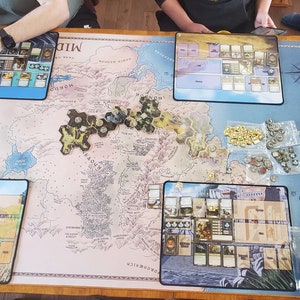 LoTR: Die Reise in Mittelerde 16"x12""5-teiliges Spielermattenset Auenland, Zwergenfestung, Gondor, Bruchtal, Rohan Inoffizielles Upgrade."