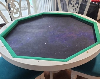 Octagon Hexagon Oval Poker Table Refresh, Renew, and enhance. Custom Mats - 100s of designs + custom art