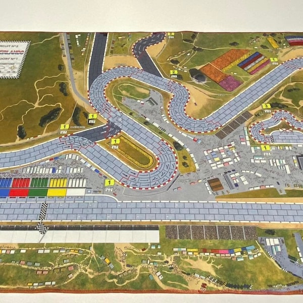 Double-Sided Formula De GripMat 28.5" x 41.5" Tracks Monaco and Netherlands No. 1