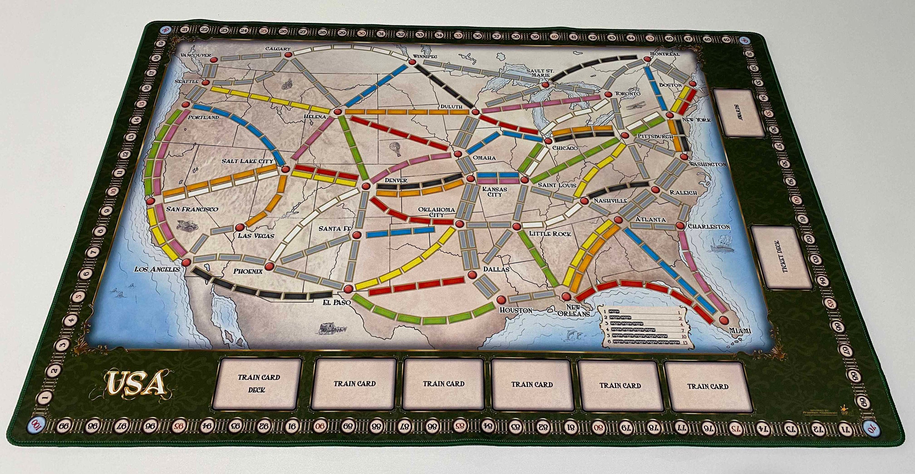 Ticket to Ride 24x36 Double-sided Usa/europe or Germany/nordic