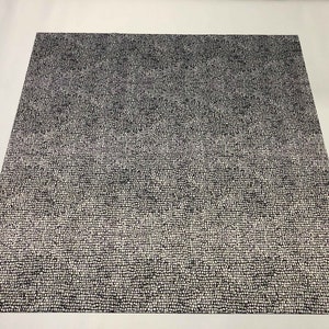 May include: A black and white abstract art print with a gradient pattern of small dots. The print is on a white background.