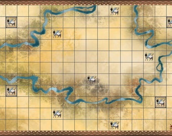 23" x 16.25" Tigris and Euprates Double-Sided 1-2 / 3-4 player Mat  Unofficial Upgrade