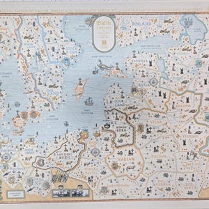 Imperia bałtyckie: Wojny północne od 1558 do 1721 r. 34" x 22" GripMat / mata do zabawy z przeszytą krawędzią Oficjalna aktualizacja