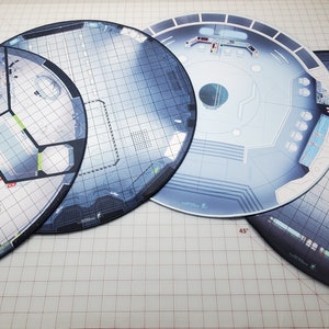 Raumschiff-Gelände mit einem Durchmesser von 61 cm für RPGs MEHRERE DESIGNS Dry & Wet Erase Kompatibel