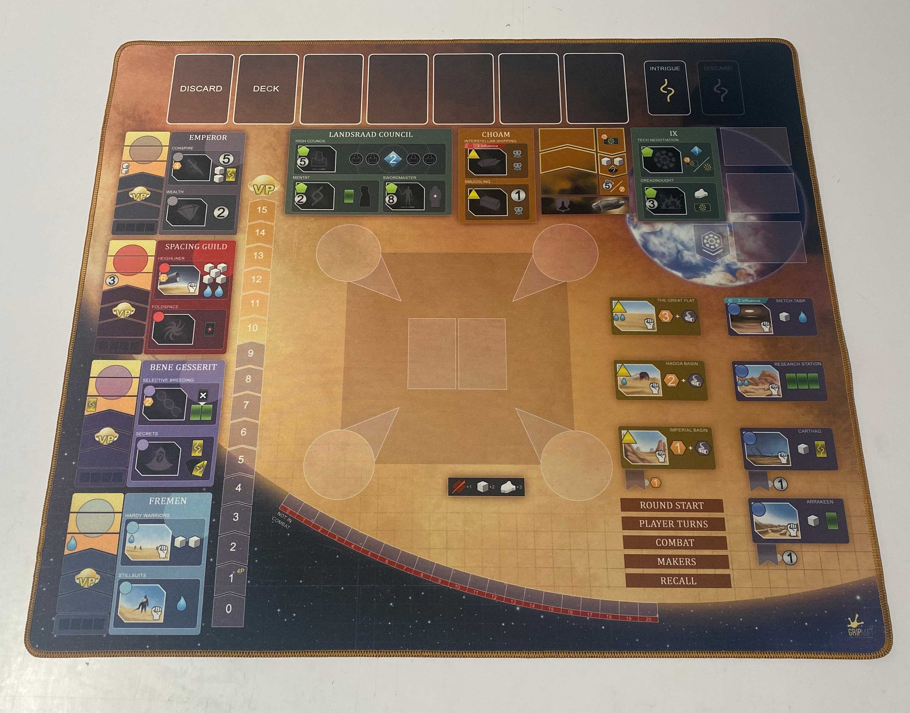 Dune Imperium Double-sided Base Mat and Rise of IX Play Mat 