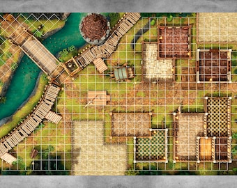 33.5" x 22" Heroquest Lost Village Lost Maps GripMat Perfect for Epic game nights of fun  Unofficial Upgrade