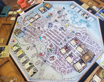 Lords of Waterdeep Play Mat - includes art support for Under Mountain and Skullport Expansions!