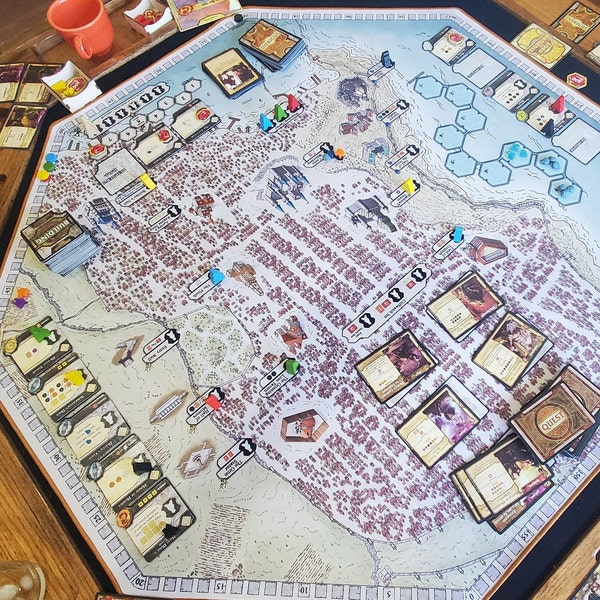 Lords of Waterdeep Play Mat - includes art support for Under Mountain and Skullport Expansions!