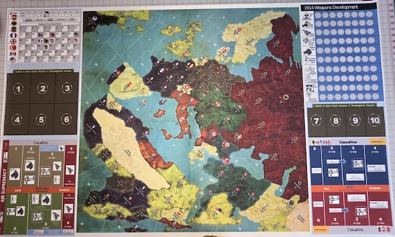 Axis and Allies 1914 WW I Game Mat 36