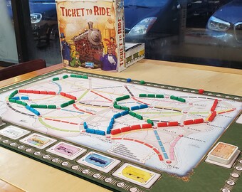 Ticket To Ride 24x36 Double-sided USA/Europe GripMat / Play mat with stitched edging