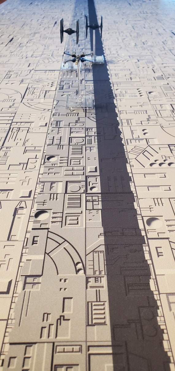 Death Star Trench Run Gripmat Perfect for Star Wars X wing Battle of Yavin Scenario Etsy UK
