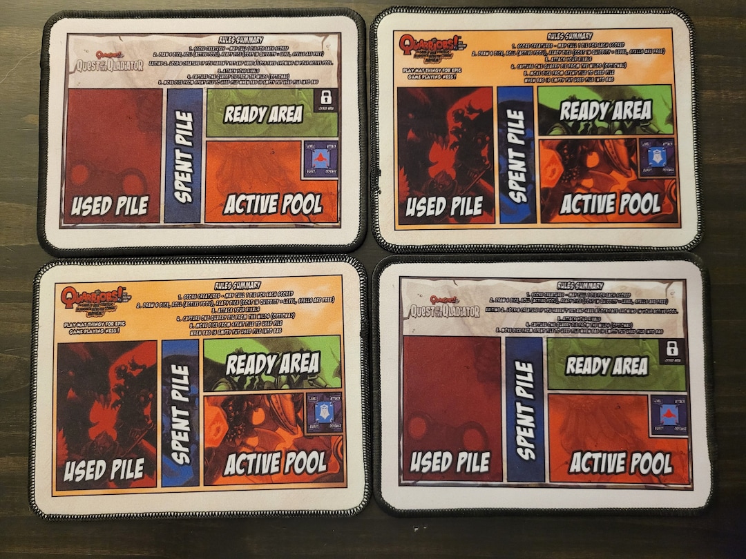 Quarriors Double-sided Player Mat Set Unofficial Upgrade - Etsy