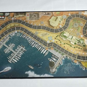 Monte Carlo et Monza Tracks Tapis de jeu double face Heat Pedal to the Metal 41 x 20,5 po. Mise à niveau non officielle